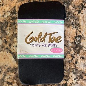 Gold Toe Black Tights for Babies fits 18-24 Months